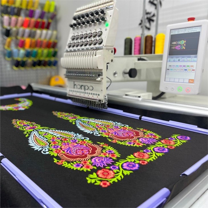 1200x500mm Big Embroidery Area Single Head Flat Embroidery Machine