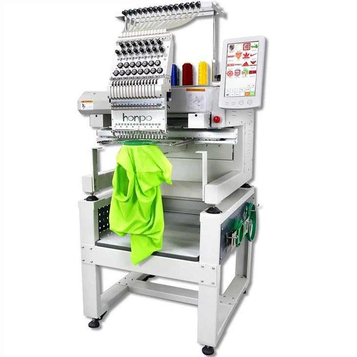 Easy Operate 2 Head Embroidery Machine Computerized Hat T-shirt Flat Business Home Use