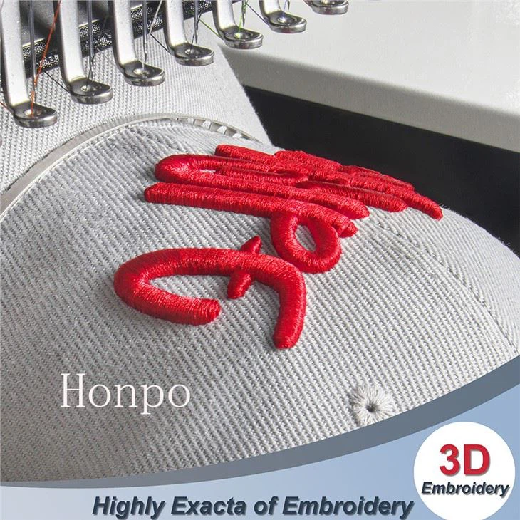 High Efficiency Industrial Use 1/2/3/4/6/8Heads Computerized Embroidery Machine For Cap Shoes Embroidery Design 12/15Needles