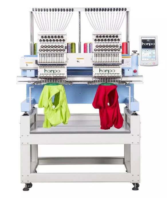 Honpo Automatic 2 Head Embroidery Machine Computerized Factory Price