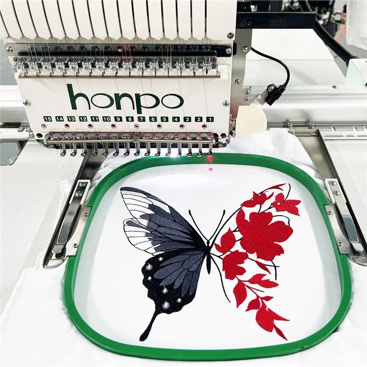 Honpo High Speed 1 Head Embroidery Machine 15 Needles Computerized Machine