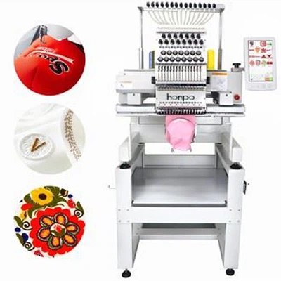Easy Operate Single Head Embroidery Machine Computerized Hat T-shirt Flat Business Home Use